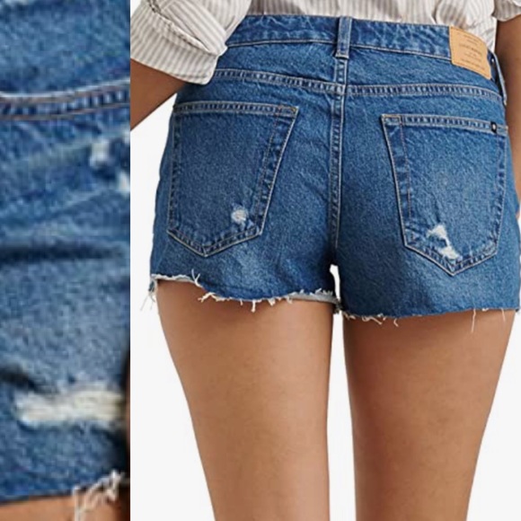 Lucky Midrise Destructed Shorts - Picture 4 of 16